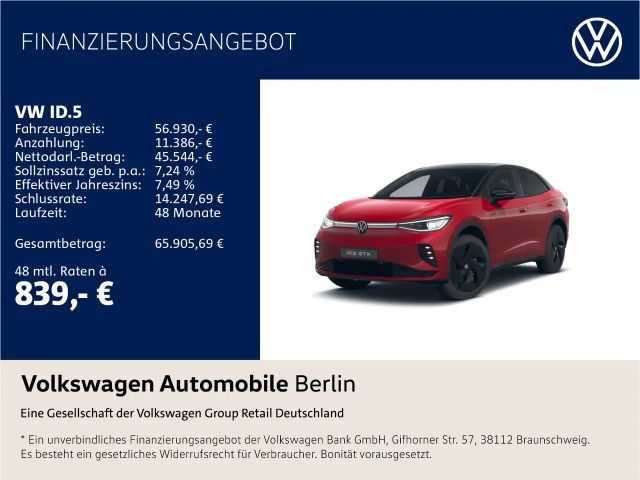 Volkswagen ID.5 GTX  4Motion 2025 Elektrisch