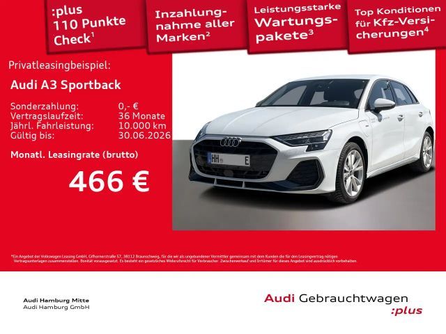 Audi A3 TFSI e 150 kW S line S tronic LED V 2026 Hybride / Benzine