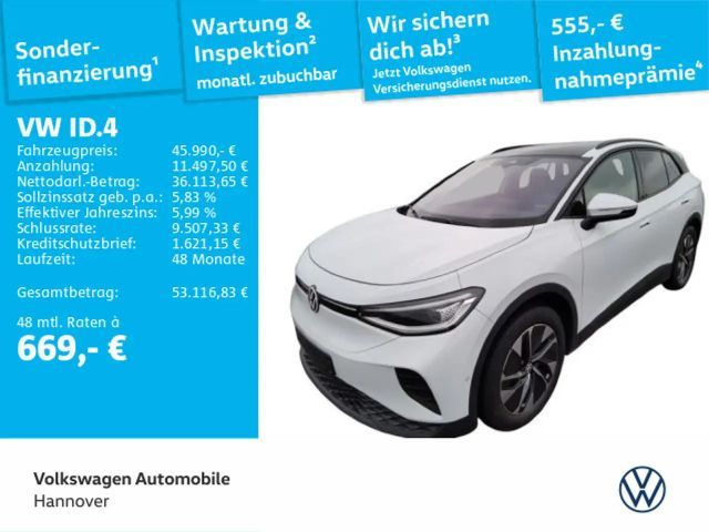 Volkswagen ID.4 Pro Navi AHK LED-Matrix Pano Kamera WP HuD 2025 Elektrisch