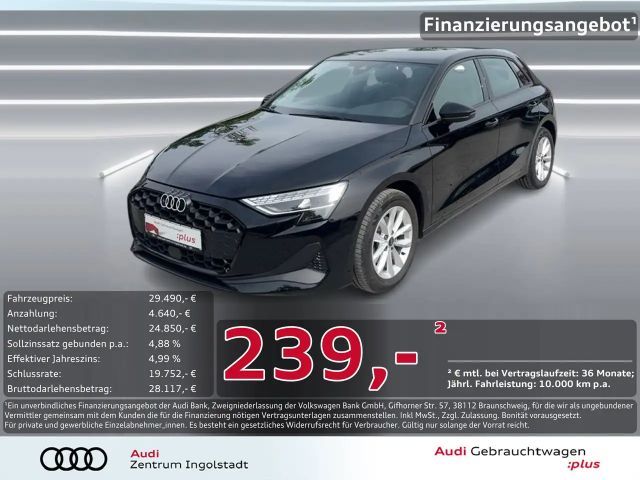 Audi A3 Sportback 30 TFSI LED PDC+ SHZ NAVI+ Virtual+ 2025 Benzine
