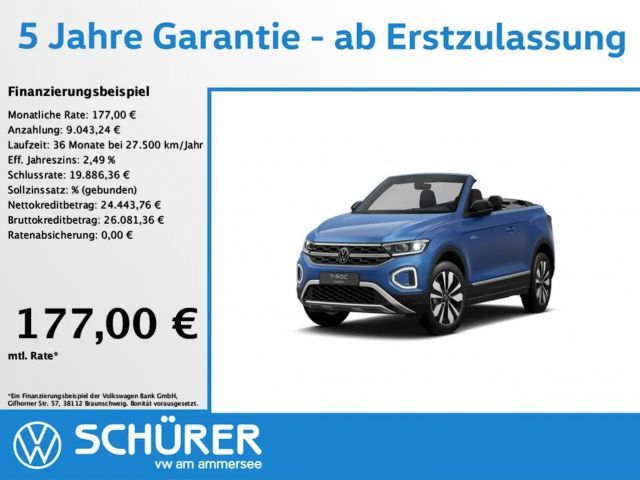 Volkswagen T-Roc Cabriolet 1.5TSI DSG Goal AHK RKAM Keyless Totw... 2025 Benzine