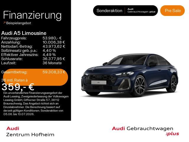 Audi A5 40 TDI S line edition one S tro*Pan 2025 Diesel