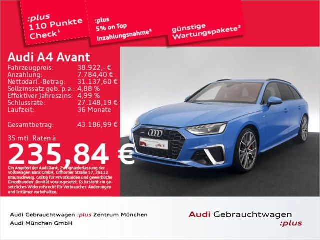 Audi A4 45 TFSI qu. S tronic 2x S line Pano/AHK 2022 Benzine
