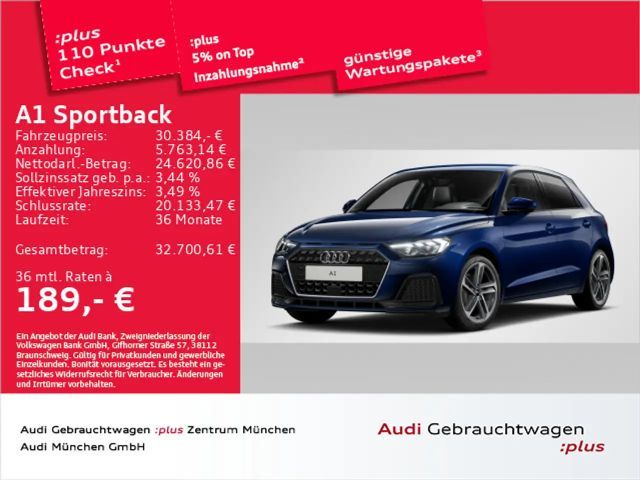 Audi A1 35 TFSI S tronic advanced Navi+/LED 2025 Benzine