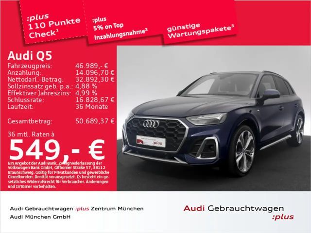 Audi Q5 55 TFSI e qu. S tronic 2x S line Luftfed/Pano 2023 Hybride / Benzine