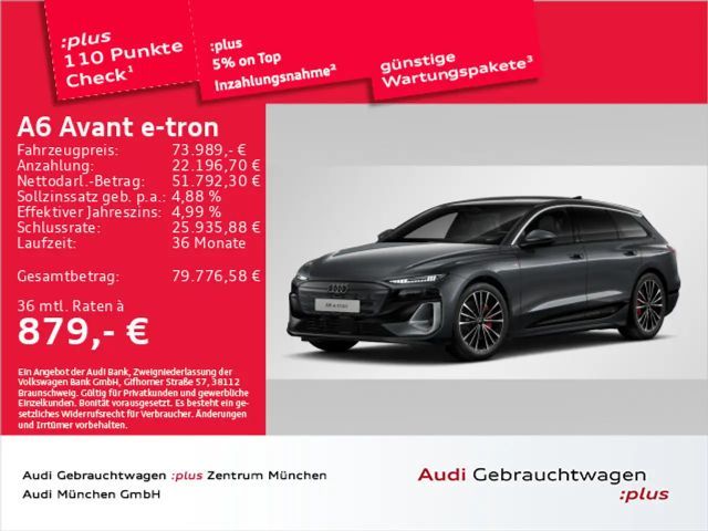 Audi A6 e-tron qu. S line AHK/Pano/Luftfed/B&O 2025 Elektrisch