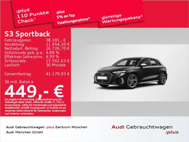 Audi S3 TFSI S tronic Navi+/Virtual 2024 Benzine