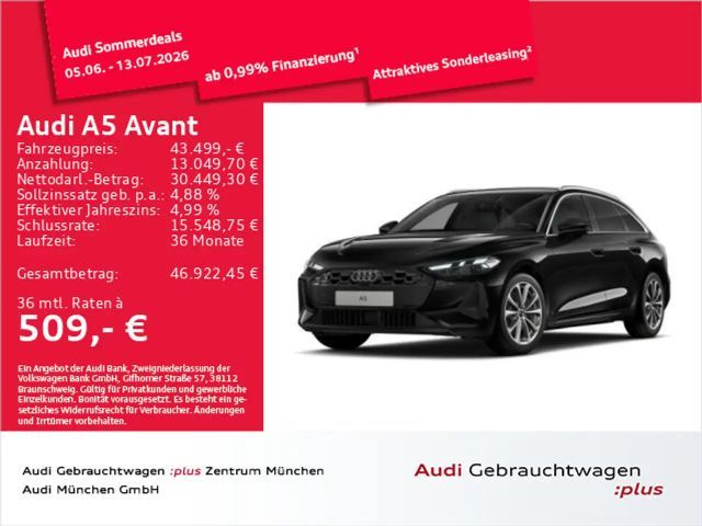 Audi A5 TFSI S tronic Matrix/ACC/Navi+/Memory/K 2025 Benzine