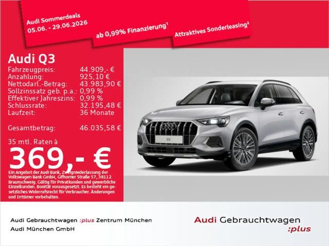 Audi Q3 45 TFSI qu. S tronic advanced ACC/AHK/Virtual 2025 Benzine