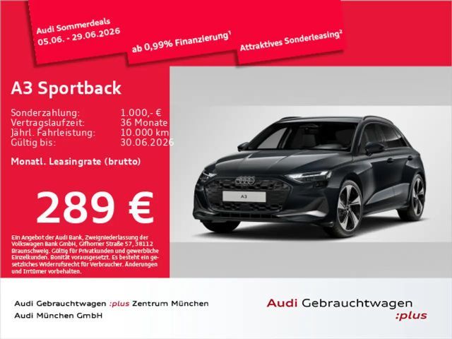 Audi A3 TFSI S tronic 19"Zoll/AHK/Kameras/N 2025 Benzine