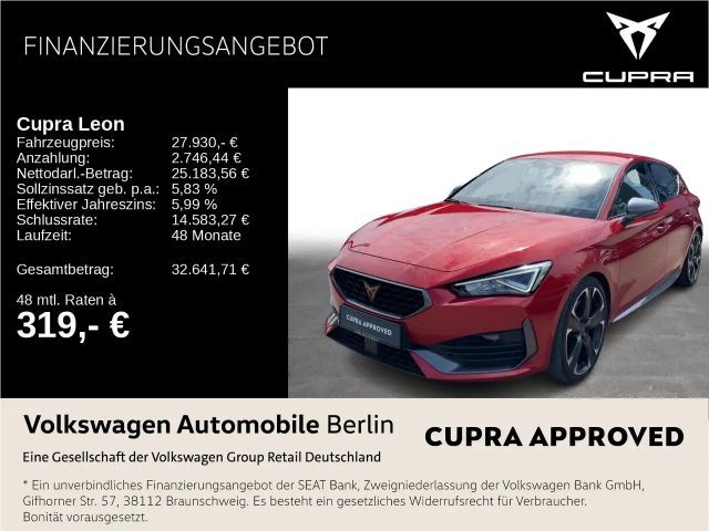 Cupra Leon 2.0 TSI DSG VZ Navi LED SHZ ACC PDC 2023 Benzine