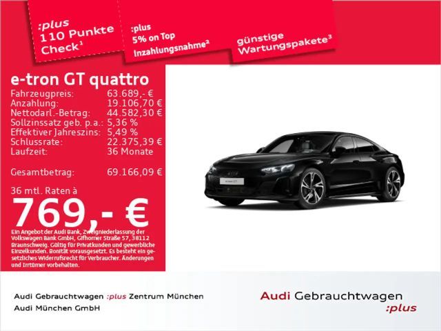 Audi e-tron GT e-tron GT qu. B&O/HuD/Matrix/HuD 2023 Elektrisch