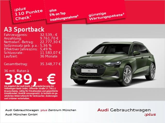 Audi A3 40 TFSI e Advanced S tronic Virtual 2025 Hybride / Benzine