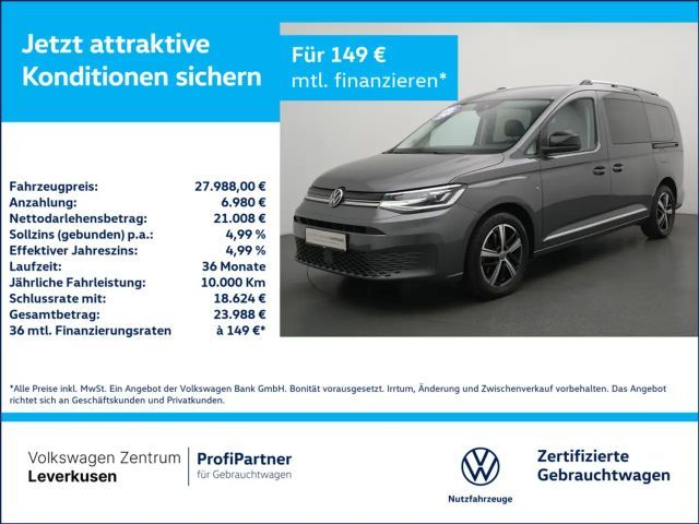 Volkswagen Caddy ACC VIRT CARPLAY NAVI AHK 7 SITZE LED 2022 Benzine