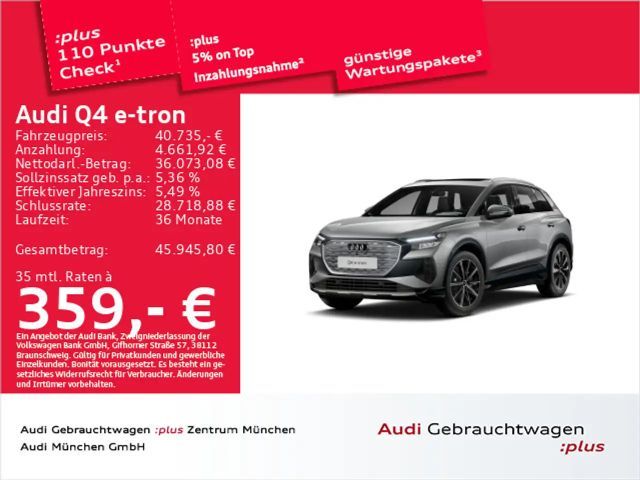 Audi Q4 e-tron 50 qu. S line Wärmep./AHK/Pano 2023 Elektrisch