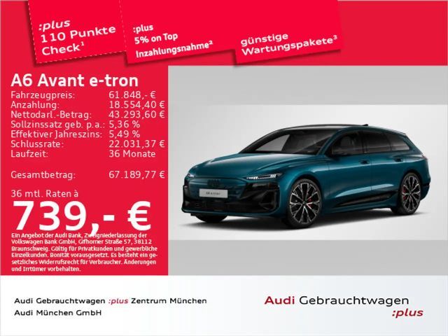 Audi A6 e-tron performance S line EditionOne Ma 2025 Elektrisch