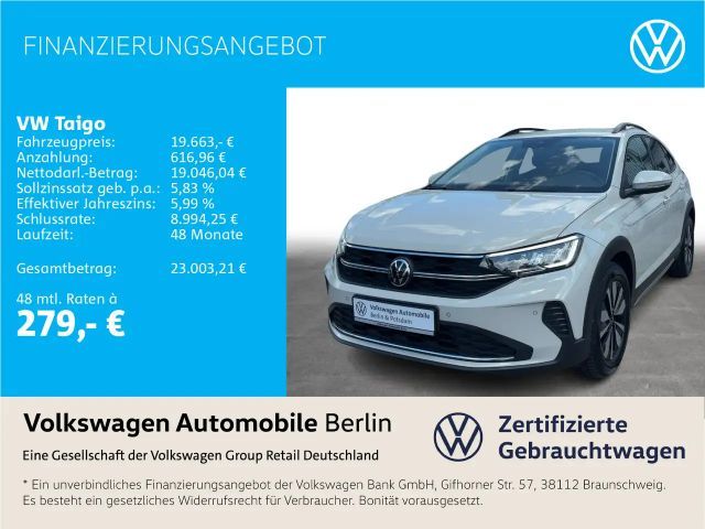Volkswagen Taigo 1.0 TSI "MOVE" Climatronic LED PDC SHZ 2023 Benzine