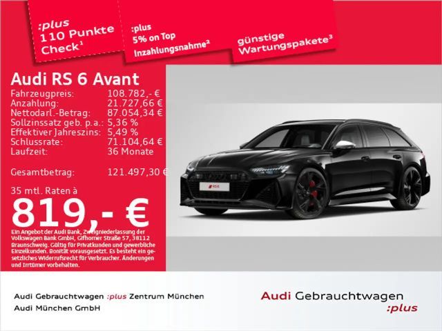 Audi RS6 RS6 Avant Dynamik/AHK/B&O/Laser 2024 Benzine