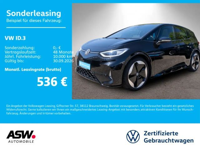 Volkswagen ID.3 GTX LED Navi 360° Wärmepumpe PANO HUD AHK 2025 Elektrisch