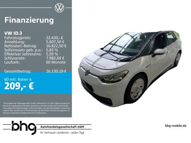 Volkswagen ID.3 Pure Performance Sport Navi connect LED Par 2022 Elektrisch