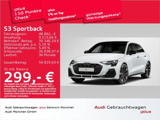 Audi S3 TFSI S tronic Pano/Matrix/Navi+ 2025 Benzine