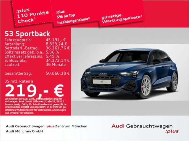 Audi S3 TFSI S tronic Titan-Abgas/Matrix/Na 2025 Benzine
