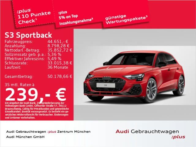 Audi S3 TFSI S tronic Matrix/Navi+ 2025 Benzine