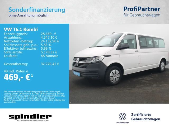 Volkswagen T6.1 Kombi LR / 9-Sitze, Navi, App-Connect, AHK 2021 Diesel