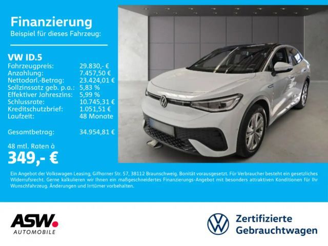 Volkswagen ID.5 Pro Matrix Navi RFK PANO ACC Wärmepumpe AHK 2023 Elektrisch