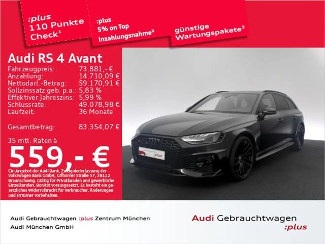 Audi RS4 RS4 Avant Pano/Matrix/B&O/HuD 2024 Benzine