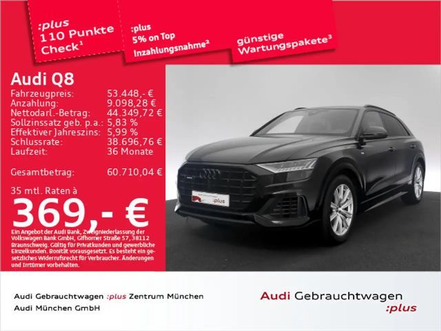 Audi Q8 55 TFSI qu. S line Pano/HuD/23"Zoll 2023 Benzine