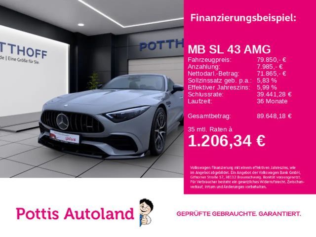 Mercedes-Benz SL 43 AMG Roadster 360° LM20 BURMESTER NAVI SITZ 2023 Benzine