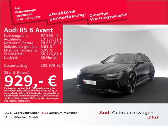 Audi RS6 RS6 Avant Pano/Laser/B&O/Sportabgas 2023 Benzine