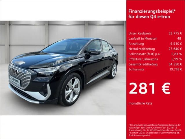 Audi Q4 e-tron Sportback 50 Sportpaket AHK-klappbar Navi Digitale 2023 Elektrisch