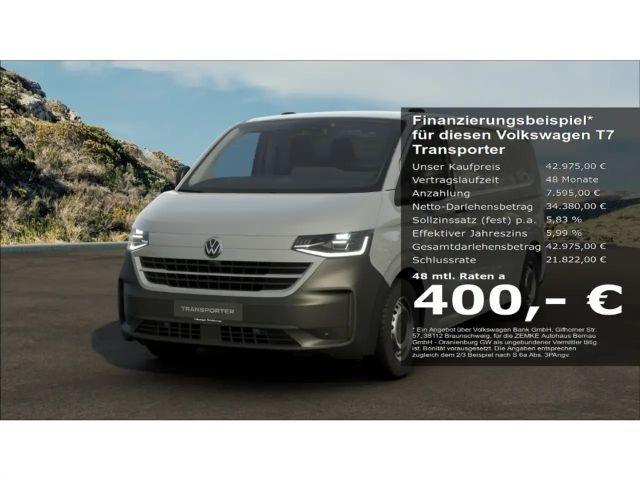 Volkswagen T7 Transporter Kasten 2.0 TDI L2H1 AHK Digitales Cockpit Soundsys 2025 Diesel