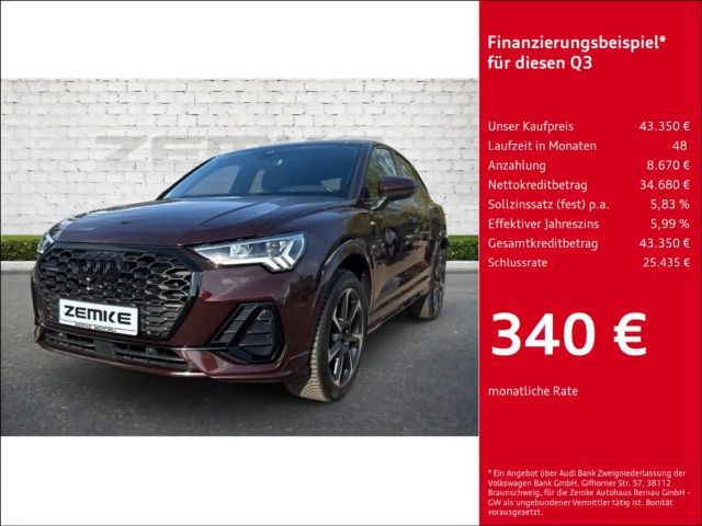 Audi Q3 Sportback 45 TFSI quattro S line StandHZG Digitale 2024 Benzine