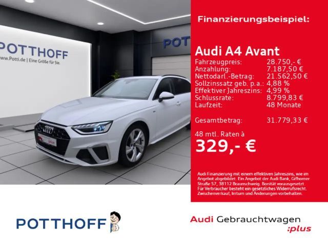 Audi A4 40 TFSI Q S LINE STDHZG PANO MATRIX NAV 2023 Benzine