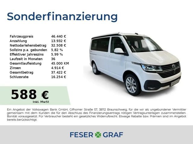 Volkswagen T6.1 California 6.1 Beach DSG/LED/ParkPilot/Sitzhzg. 2021 Diesel
