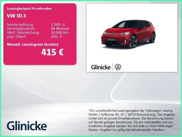 Volkswagen ID.3 GTX Performance W-Pumpe/Nav/HuD/360/h&k/DCC 2025 Elektrisch