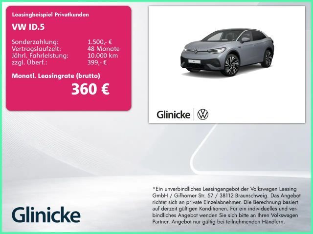 Volkswagen ID.5 Pro Performance AHK/Matrix/Nav/360/EasyO/21 2022 Elektrisch