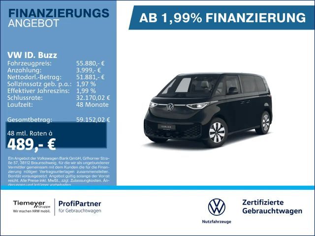 Volkswagen ID. Buzz ID.Buzz PRO SMART-GLAS-PANO AHK 360 H/K BUZZ-BOX 2025 Elektrisch