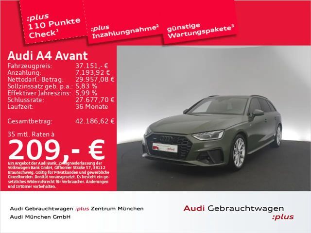 Audi A4 40 TFSI qu. S tronic 2x S line AHK/StdH 2024 Benzine