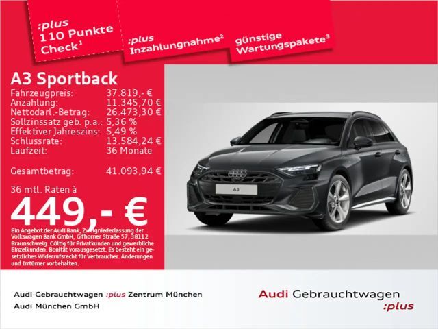 Audi A3 40 TFSI e S tronic S line AHK/Navi+ 2026 Hybride / Benzine